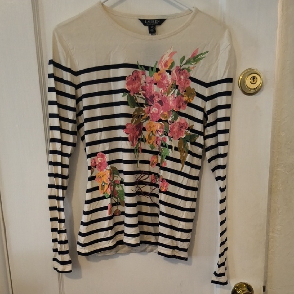 NWT Ralph Lauren | Floral Striped Blouse